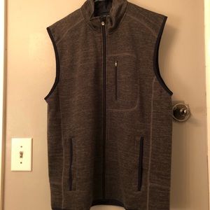 Johnnie-O Men’s Zip Vest Gray/Navy